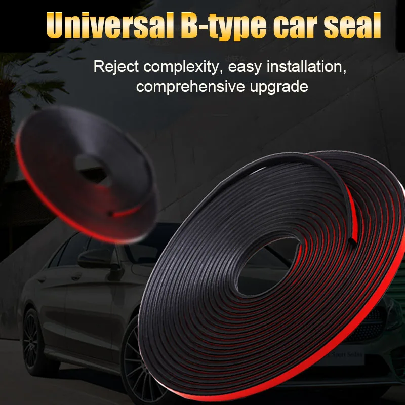 

Newly Car Door Seal Strip B Shape Sound Insulation Universal Door Hood Sealing Strip SD669