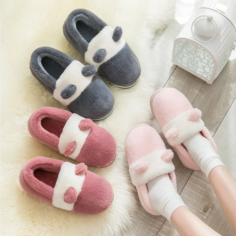 

Nice Women Slipper Winter Cartoon Warm Plush Ladies Home Cotton Shoes Lovely Non-Slip Soft Comfort Indoor Shoes Female Slipper