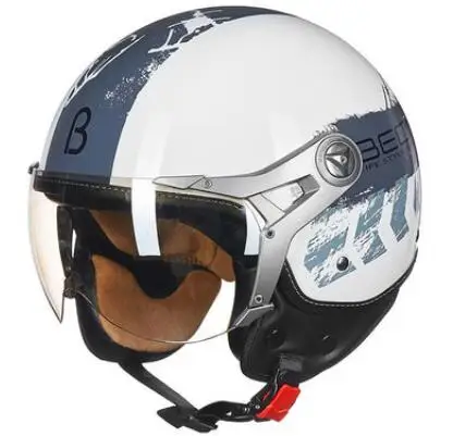 BEON мотоциклетный шлем Chopper 3/4, винтажный шлем с открытым лицом, мотоциклетный шлем, шлем для мотокросса, мотоциклетный шлем для скутера - Цвет: 110B-015