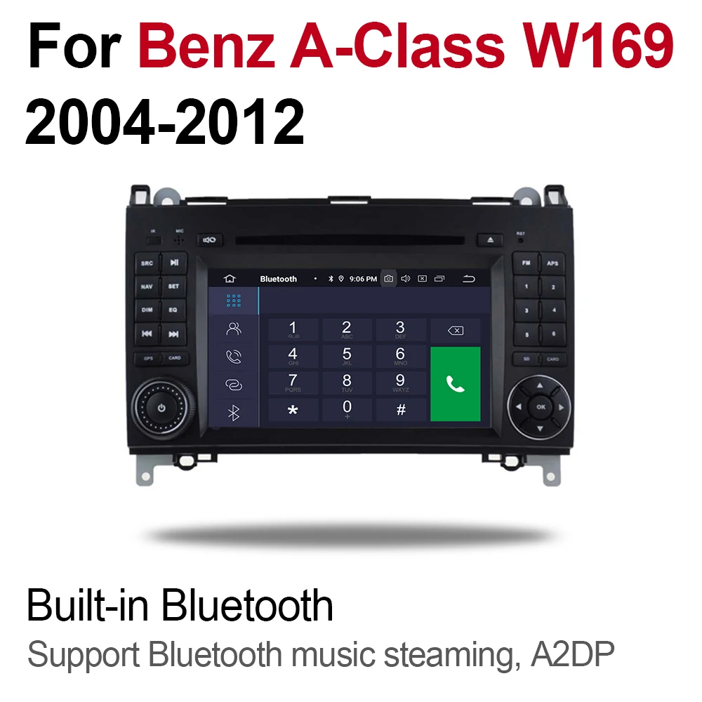 Для Mercedes Benz A Class W169 2004 ~ 2012 NTG 2 DIN Автомобильный Android 9 GPS Naviation мультимедийная