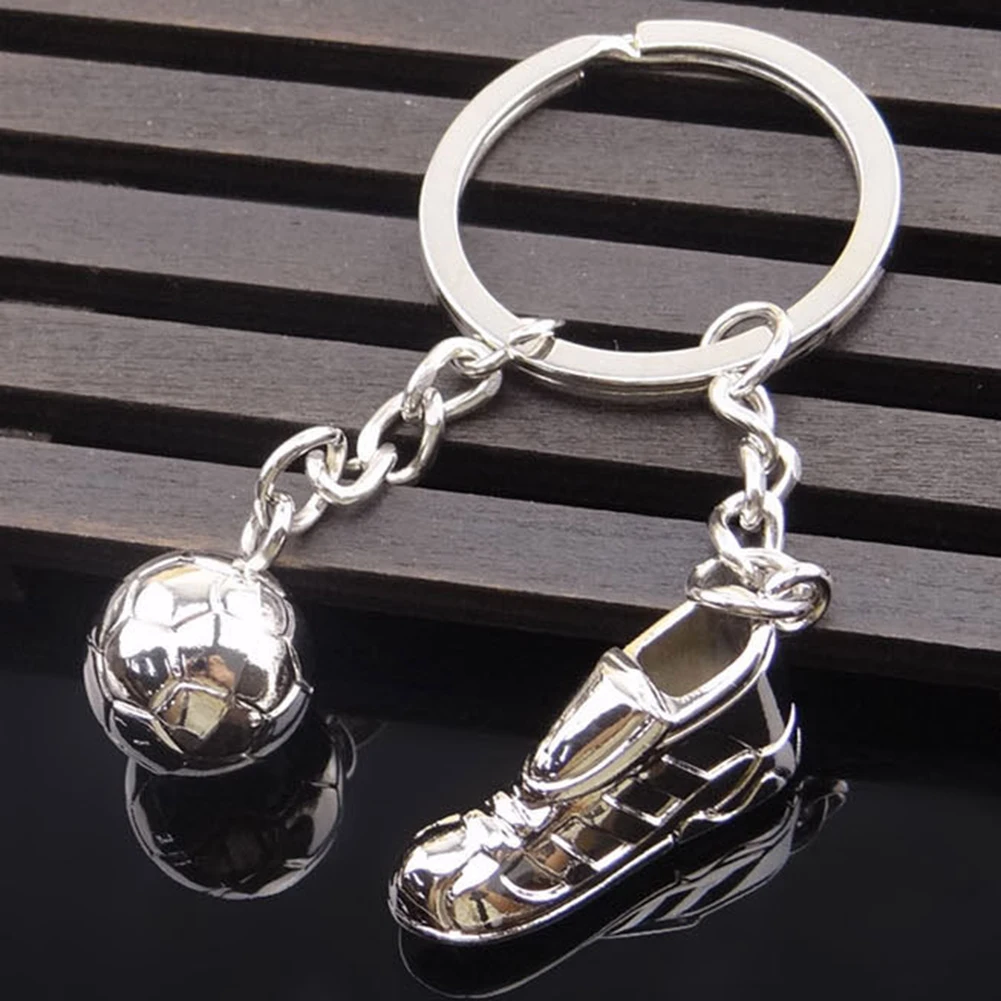 

Fashion Football Metal Keychain Men Gift Key Chain Soccer Shoes and Football Car Key Ring Gift party Keychains Jewelry