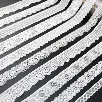 

(5 meters/lot) white elastic lace Fabric underwear stretch laces Trim DIY Crafts Sewing