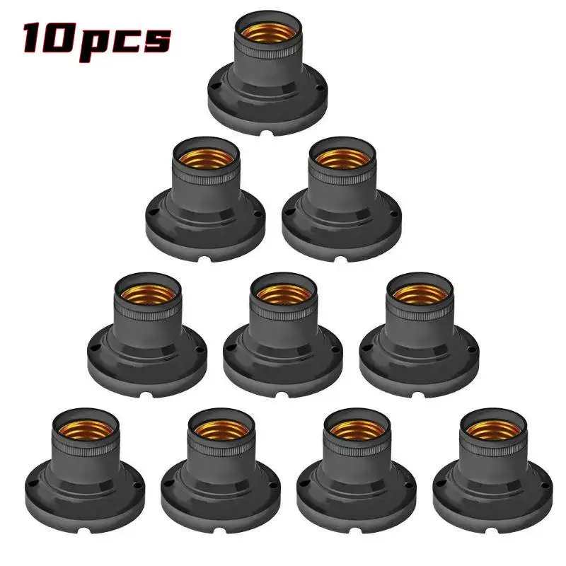 10pcs Socket E27 60w Light Base Holder Socket Home Office Led Bulb Lamp