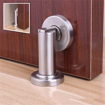 

1Pcs Stainless Steel Door Stopper 50 x 77mm Thickened Strong Magnetic Doormagnet Doors Touch Suction Windproof Positioning