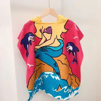 

Super Absorbent Quick Dry Baby Kids Printed Microfiber Hooded Poncho Beach Towels Baby Hooded Towel