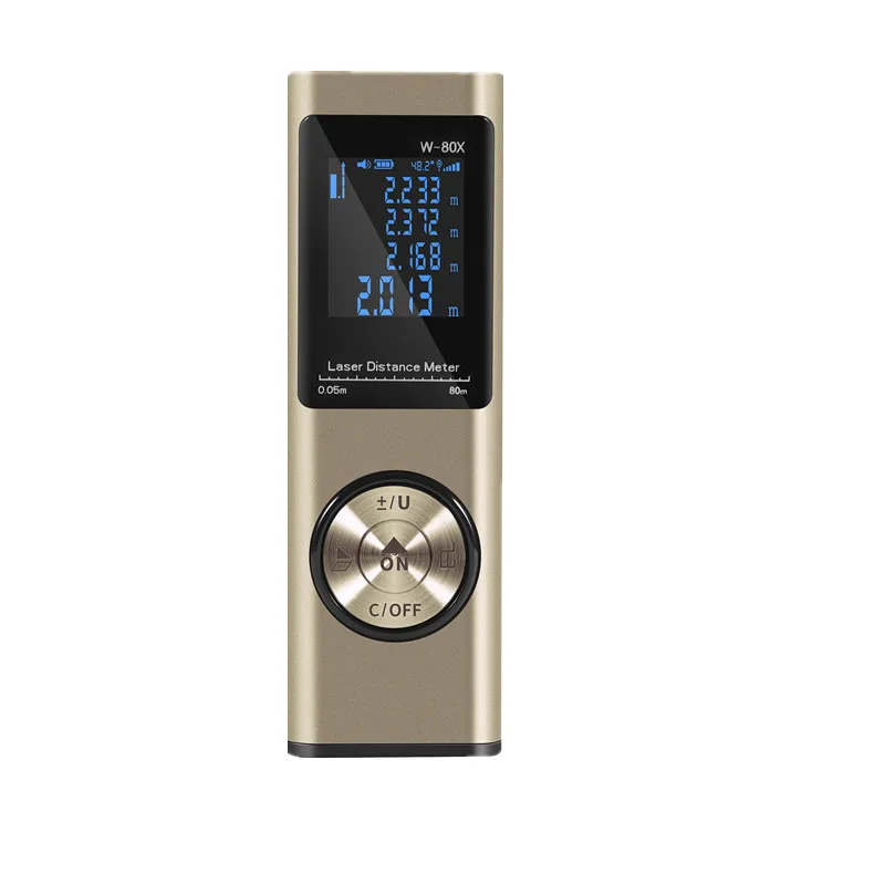 LS-XS Laser Distance Meter Swith Bult-in Rechargeable Battery Waterproof Dustproof Fallproof Digital Laser Rangefinder Gold LS-XS Laser Distance Meter Swith Bult-in Rechargeable Battery Waterproof Dustproof Fallproof Digital Laser Rangefinder Gold
