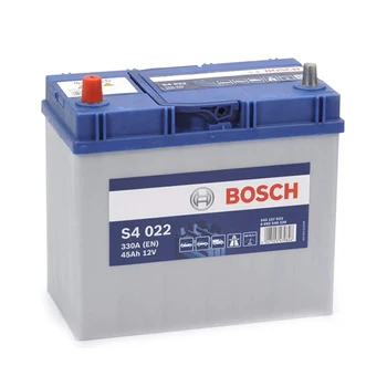 

Bosch S4022 battery of car-12 V 45Ah 330 A (in)-Positive left-measures: 23,8X12,9X22,7