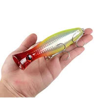 1Pcs Big Popper Floating  Wobbler Fishing Lures 12cm 40g Topwater Trolling Artificial Hard Bait Isca Pike Bass Fishing Tackle 2
