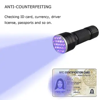 

UV Torches Ultraviolet Flashlights Scorpion Hunting Money check Light Violet LED Flashlight Portable Lighting Mini Bright