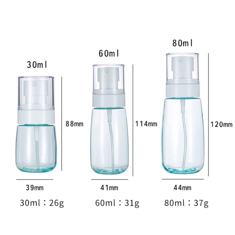 30ml 60ml Spray Bottle Ravel Makeup And Skin Care Refillable Bottle Transparent Plastic Perfume Spray Bottle Kitchen Storage