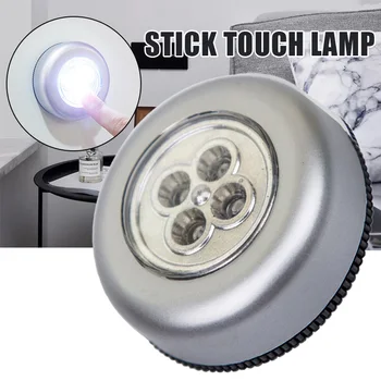 

LED Self-Stick Touch Push Buttons Lights Spot Lights Night Lights Lighting Security Closets Cabinet Kitchen Wall Lamps