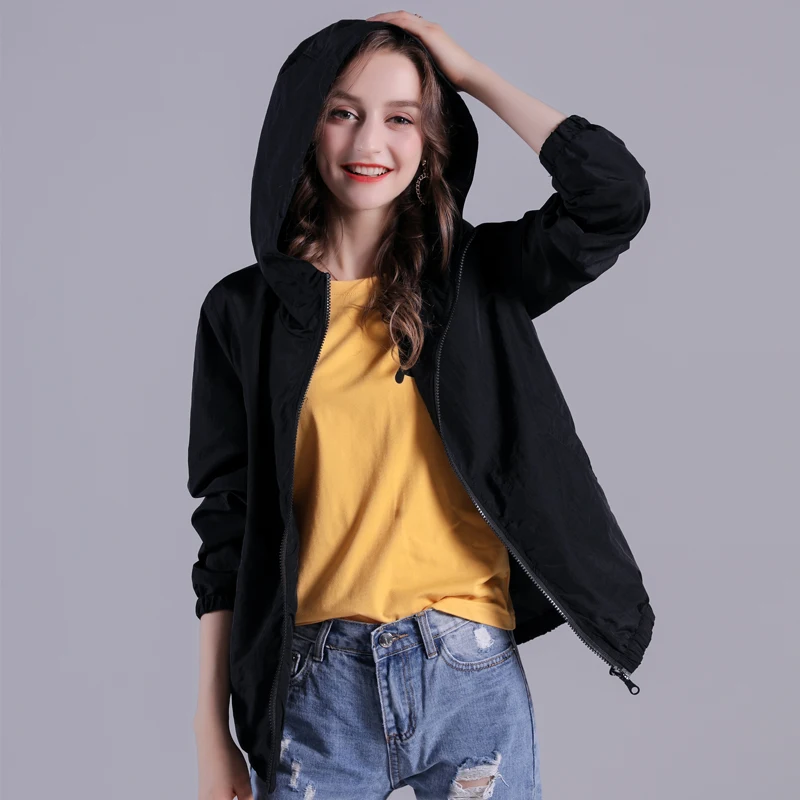 

2019 New Version Spring Autumn Loose Casual and Sporty Versatile Thin Jacket Coat Overcoat