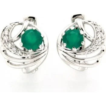 

Silverhouse earrings with agate and cubic zirconia