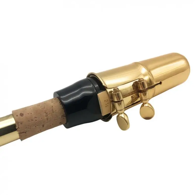 Alto bE Saxophone Mouthpiece Carved Flower Gold Plated Ligature Brass Cap Bakelite Sax Mouth Gold Silver Optional