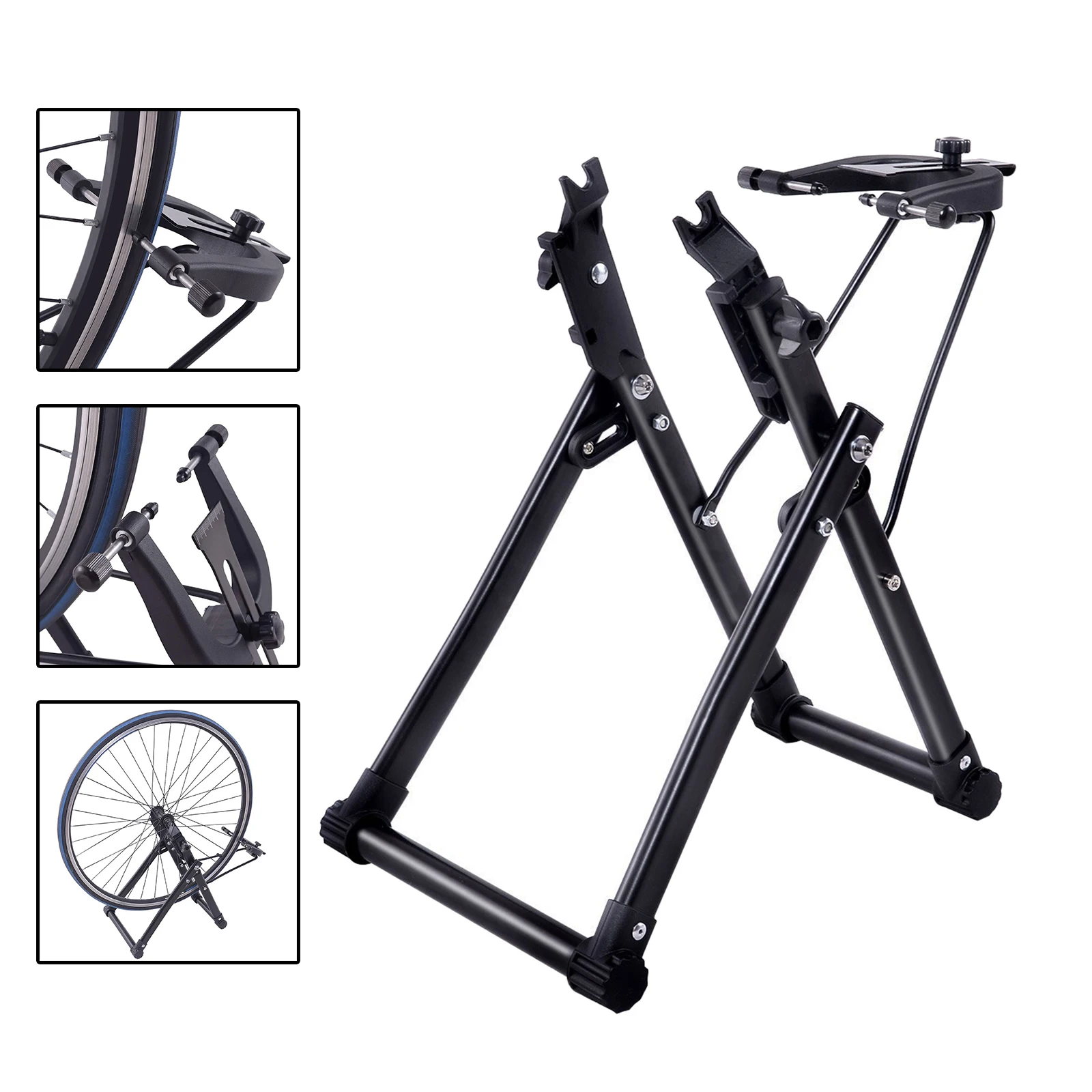 Bike Wheel Truing Stand Tire Truing Stand Holder Support Mountain Road Bike Adjustable Maintenance Tool for 16 - 29 inch Bike