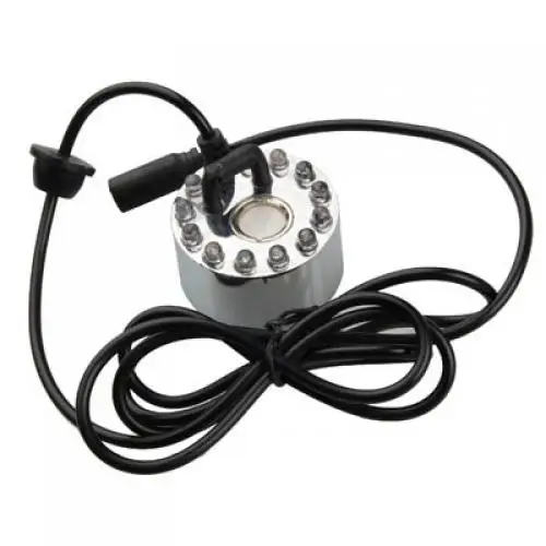 12 LED Lights Fog Mist Maker Fogger Machine for Fountain Pond Aquarium Fish Tank