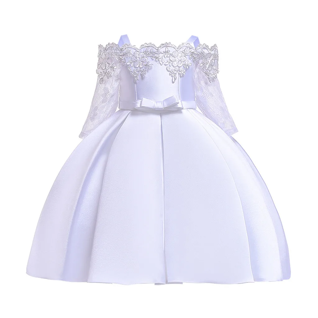 Платье принцессы на Рождество; элегантное детское вечернее платье; свадебное платье с цветочным узором для девочек; Детские платья для девочек; vestido infantil