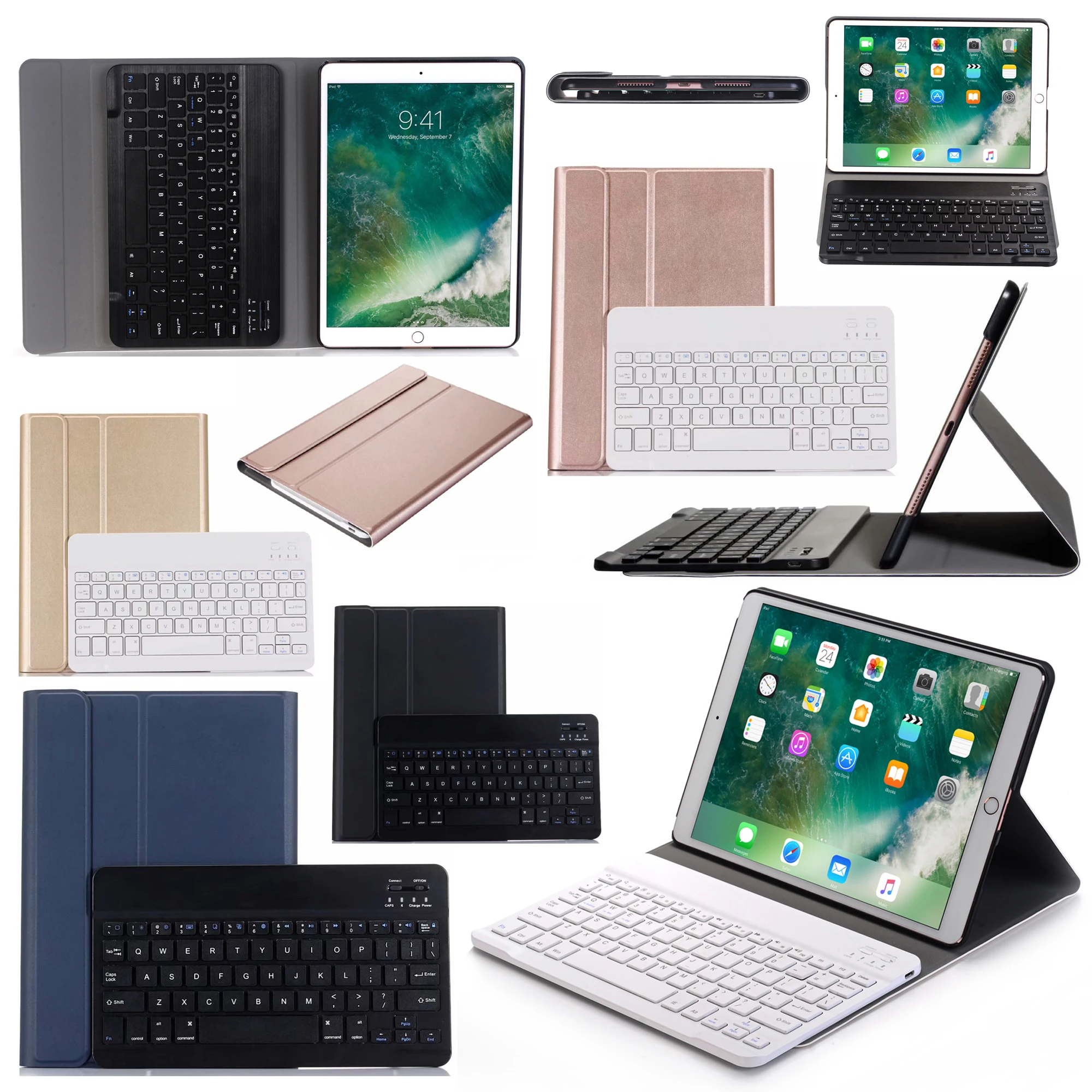 

Russian/Hebrew/Spanish Wireless Bluetooth Keyboard Leather Magnetic Cover Case For Apple iPad 10.2 2019 A2200 A2198 A2197 A2232