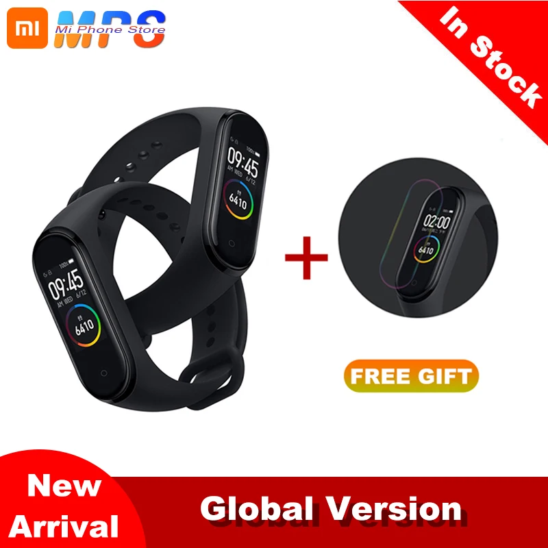 Смарт часы Xiaomi Mi Band 4 умные музыка цветной экран пульсометр Bluetooth 5.0