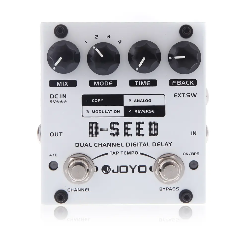 JOYO D-SEED двухканальные цифровые гитарные педали с эффектом Delay с четырьмя модами: копия, аналог, реверс, функции модуляции