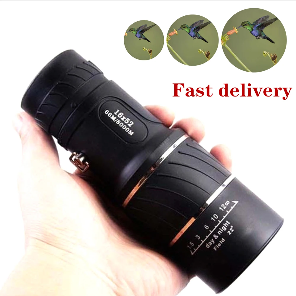 

Dual Focus Telescope 16x52 HD Optical Hunting Telescope Low-light-level Night Vision Portable High Quality Scope