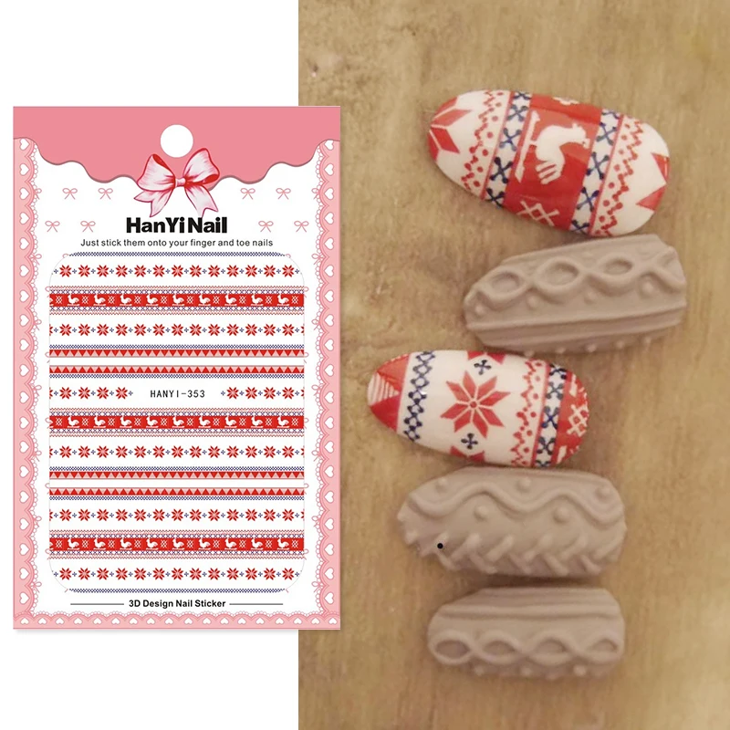 

1 Sheet 3D Nail Sticker Multi-size Strip Indian Style Lines Manicure Adhesive Nail Transfer Decals Stickers Nail Decor