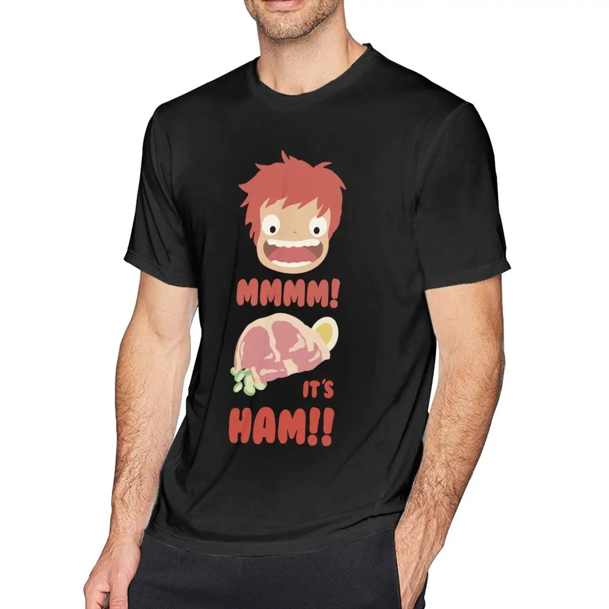 FGHFG Studio Ghibli Ponyo On The Cliff Men's Soft Cotton Long Sleeve TFGHFG Shirt Top |