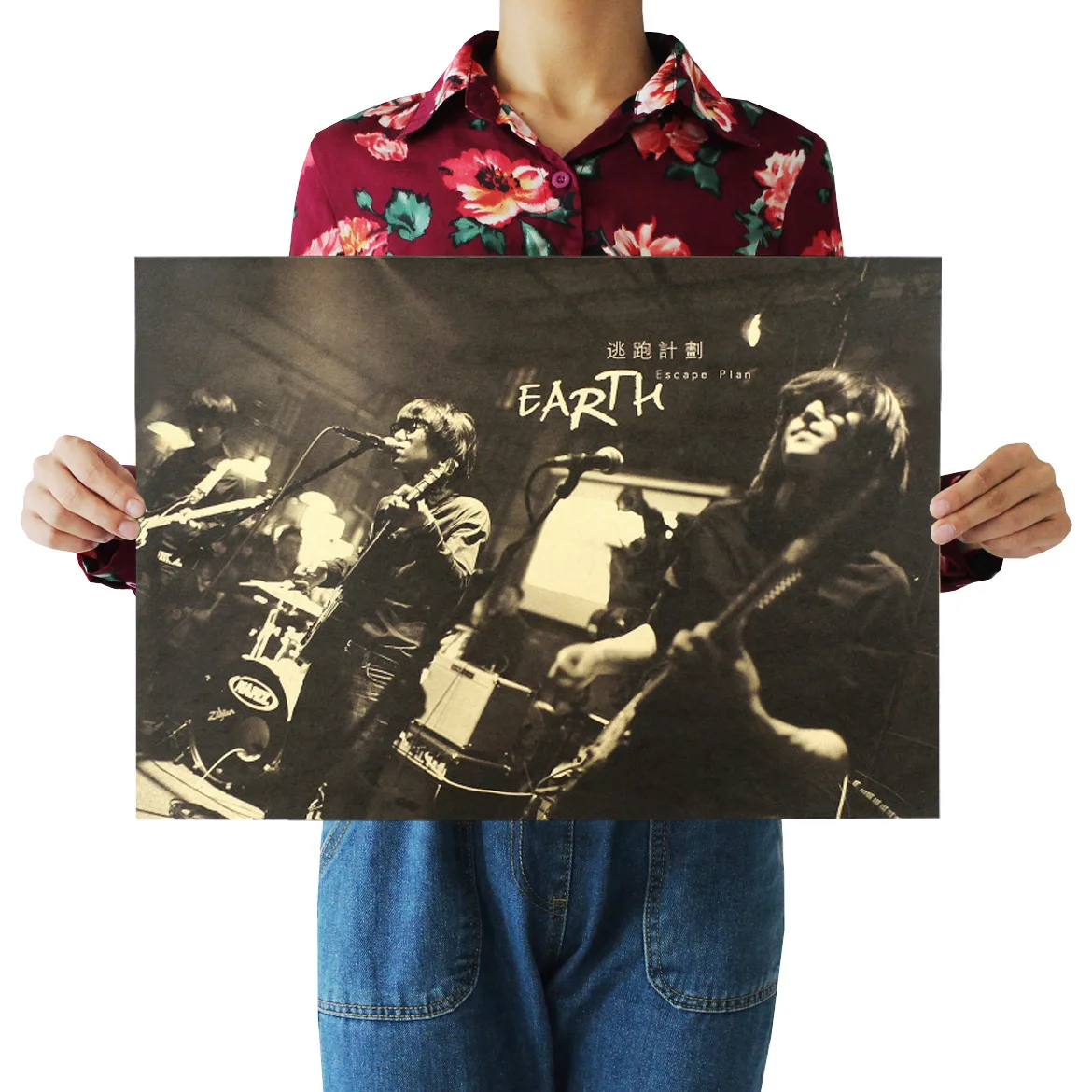 

Escape Plan Retro English Kraftpaper Photography Poster Dormitory Bar Cafe Indoor Decorative Stickers