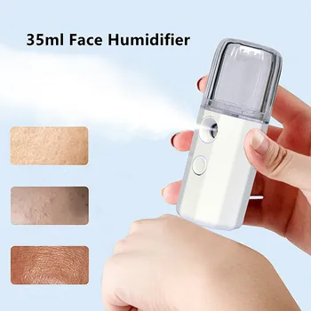 

Facial Moisturizing Beauty Instrument Portable USB Charging Nano Mister Humidifier Cooling Mist Spray Mini Face Humidifier Handy