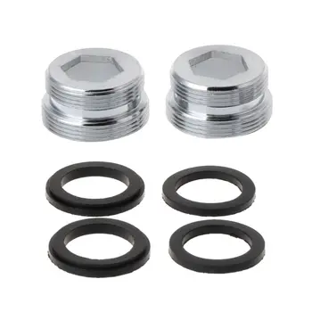 

2 Pcs Dual Thread Faucet Adapter Transfer M22 Inner M24 Outer Metric Solid Connector Water Purifier Kitchen Bathroom Tap Parts