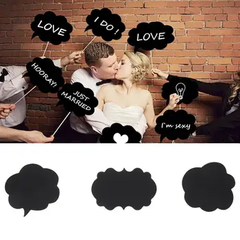 

20pcs Selfie Photo Props Paper Writing Chalkboards Message Signs DIY Party Props for Wedding Birthday Bridal Engagement Party