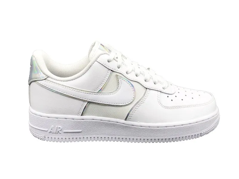 nike air force blanco y plateado