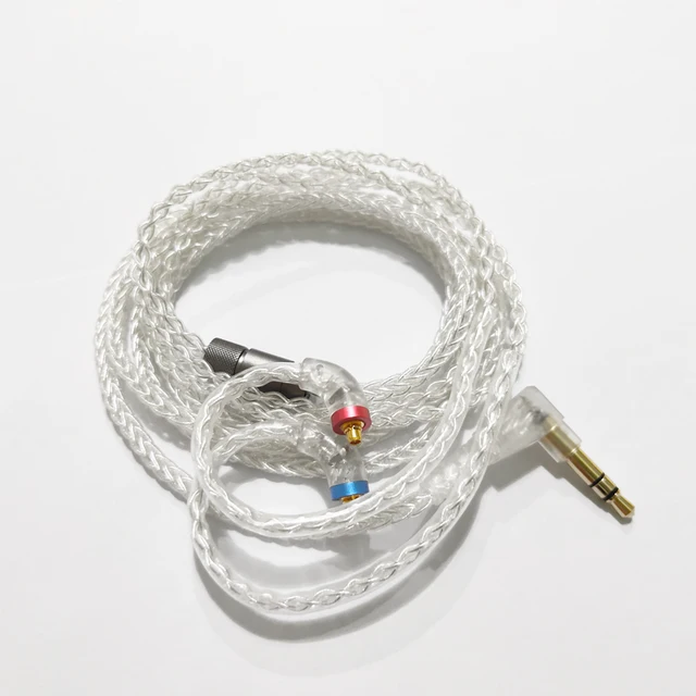 $US $16.90  AUDIOSENSE 8 Strands 19 Core Silver Plated Cable 3.5 mm With MMCX Connector For T180 T260 T300 T800