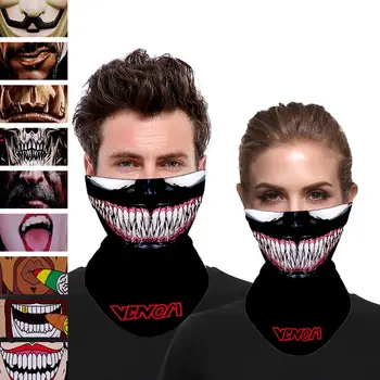 

New Arrival Triangle Scarf Riding Mask 2020 Funny Skull Clown Teeth Pirate Cartoons Masks for Running and Cycling