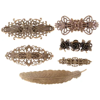 

6pcs Lightweight Decorative Durable Vintage Delicate Headdress Hair Clip Hair Pin Girls Women