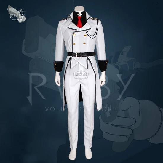 color as the picture Лидер продаж, Аниме RWBY(сезон 4), костюмы Джеймса айронвуда для косплея, белая форма, костюм, Мужская одежда для ролевых игр, на заказ, любой размер - Цвет: color as the picture