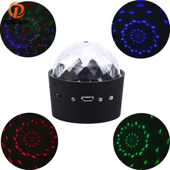 

POSSBAY Car 3 LED Music Decorate Lights DJ Mini RGB Club Disco Party Magic Ball Stage Effect Rotating Bulb With USB