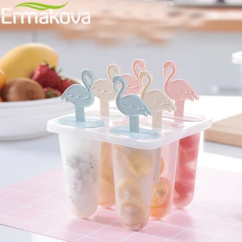 

ERMAKOVA Ice Cream Tray Ice Popsicle Molds Reusable Pop Mold DIY Frozen Ice Cream Pop Molds Plastic Popsicle Maker Holder Tray