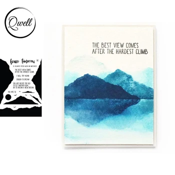 

QWELL Hill Land Egret Sun Natural Scenery Clear Transparent Stamps For DIY Scrapbooking Craft Cards 2020 New