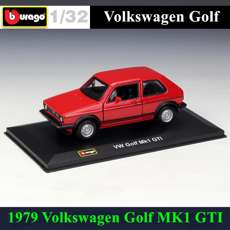 Модель автомобиля Bburago 1:32 1979 Volkswagen Golf MK1 GTI модель из сплава оргстекл пылезащитный