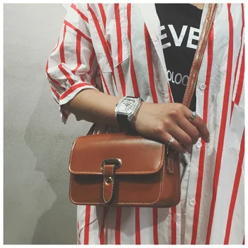 

New Korean Style Square Sling Bag All-match Fashion Mini Bag Simple Retro Messenger Bag