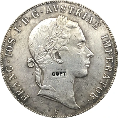 1853 Италия 1 Scudo-Франц Джозеф I копия монет