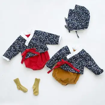 

Newborn Baby Sleeveless Bodysuits And Girls Floral Cardigan Infant Girl Clothing Cotton Jumpsuit Baby Clothes Costumes