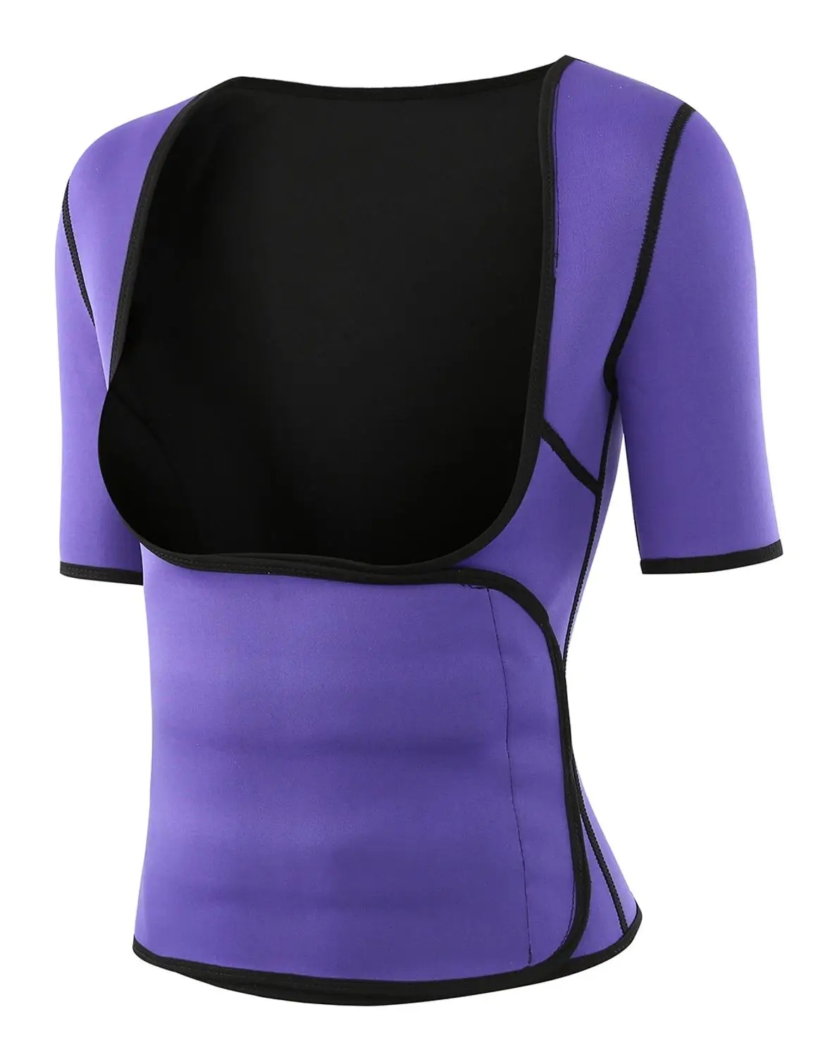 Thickness Neoprene Thermal Women U Shaper Low Cut Shaper Top Push Up Tummy Belly Slimmer Short Sleeve Women Body Shaper