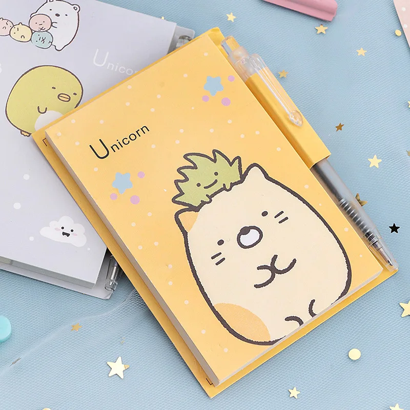 Kawaii Мультфильм Sumikko guurashi блокнот с ручкой вкладыш деко точки письма планировщик s|