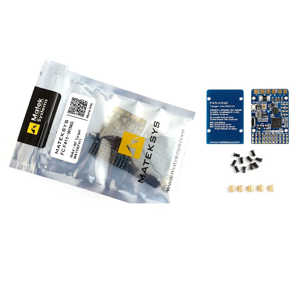 Matek System F411-WING STM32F411 управления полетом с INAVOSD MPU6000 BMP280 поддержка кулон с крыльями фиксированное крыло RC самолет