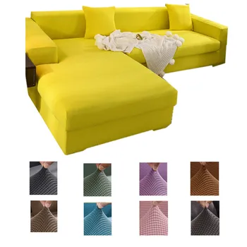 

Solid Color Sofa Covers for Living Room Elastic Protected Sofa Nonslip Stretch Couch Slipcover Funda De Sofa Polar Fleece Fabric