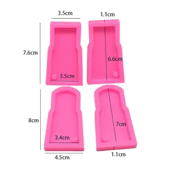 

4 Shapes Tumbler Cup Silicone Mold Glass Cup Keychain Pendant Resin Mold Jewelry 517F