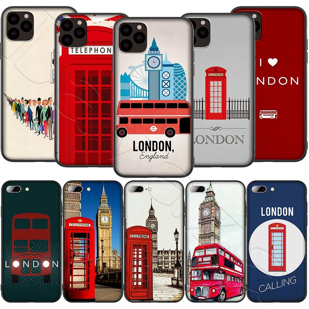Lavaza london bus england telephone Soft TPU Case for iPhone 12 Mini 11 Pro XS Max XR X 8 7 6 6S Plus 5 5S SE | Мобильные телефоны