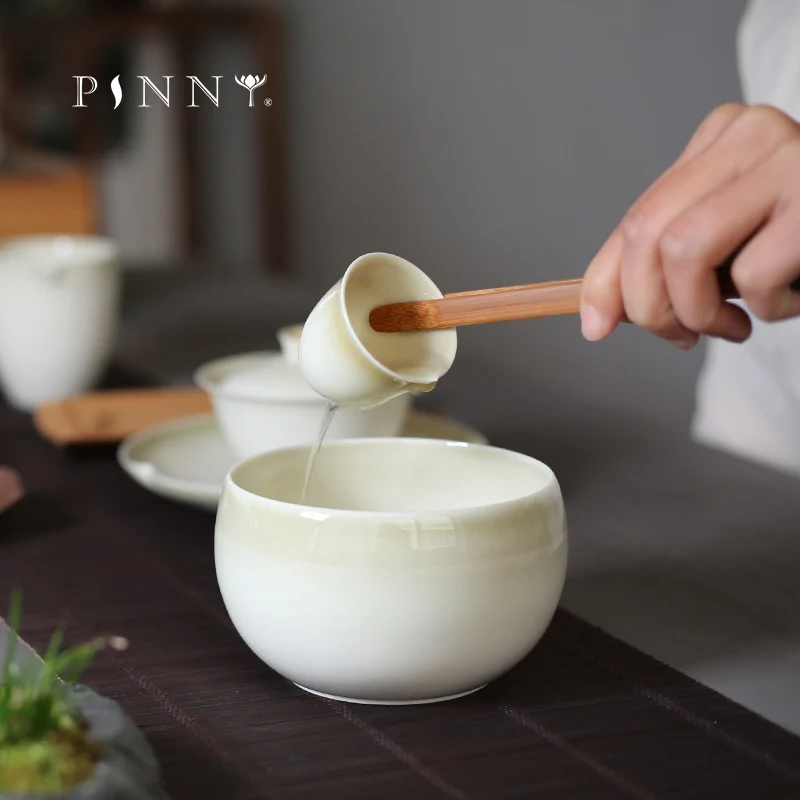 PINNY 430 мл керамические пигментированные чаши для мытья чая с растительным золом